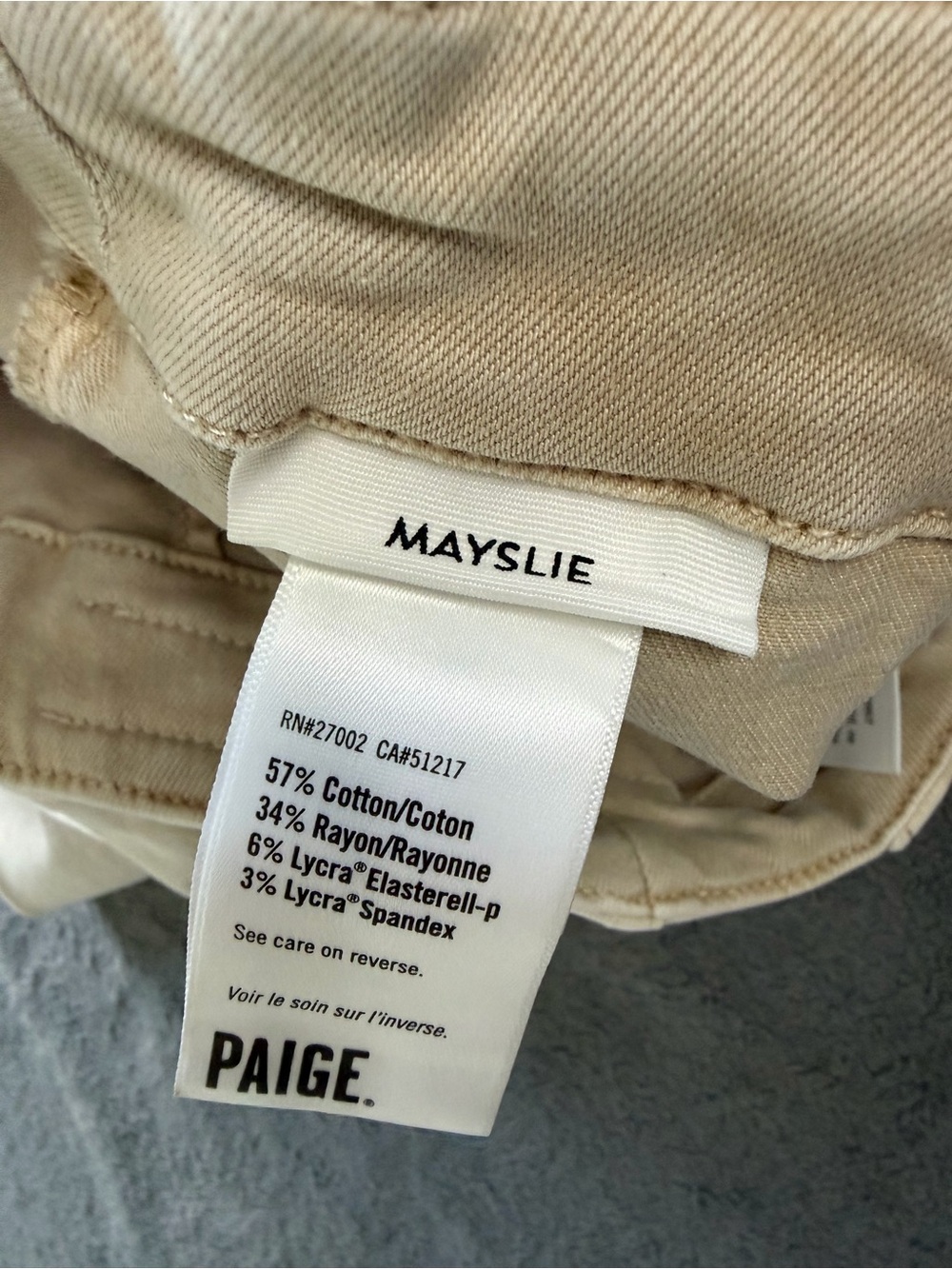 Paige Mayslie Straight Ankle Pant Mid Rose Vintage Warm Sand Sz 27 - Picture 5 of 11